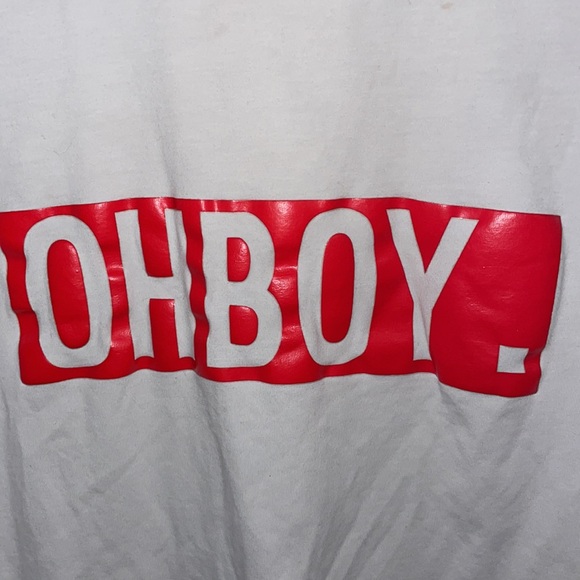White "OH BOY" Tshirt - Picture 2 of 3